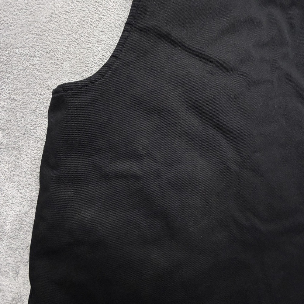Ben Davis Vest Mens XL Black Twill Lined Full Zip Pockets Workwear Ribbed Collar - Picture 7 of 7